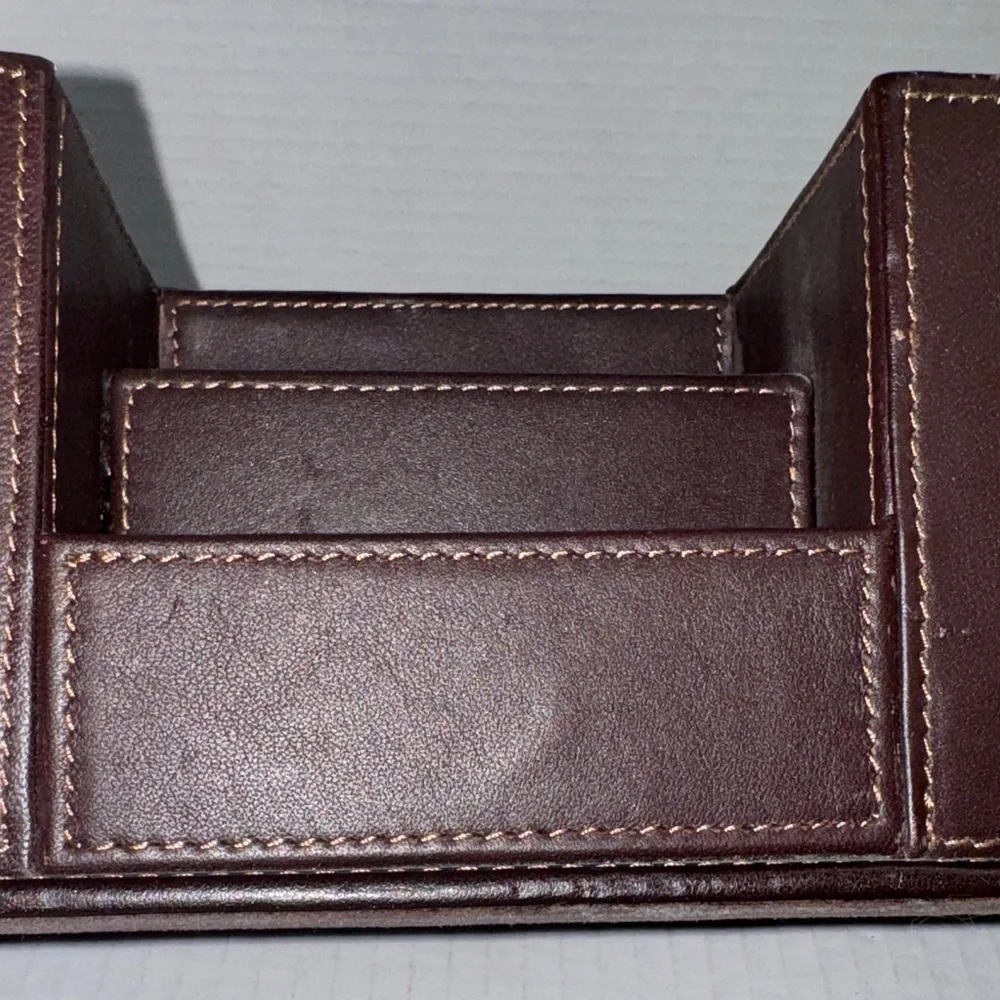 Elegant Brown Leather Pencil Case